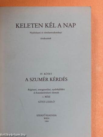 Keleten kél a nap IV/1.