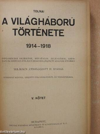 Tolnai - A világháború története V. (töredék)