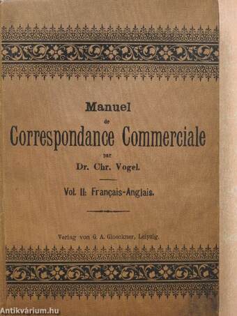 Manuel de Correspondance Commerciale II.