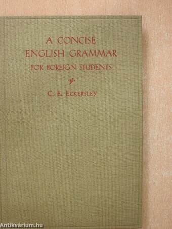 A Concise English Grammar for Foreign Students