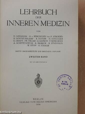 Lehrbuch der inneren Medizin II.