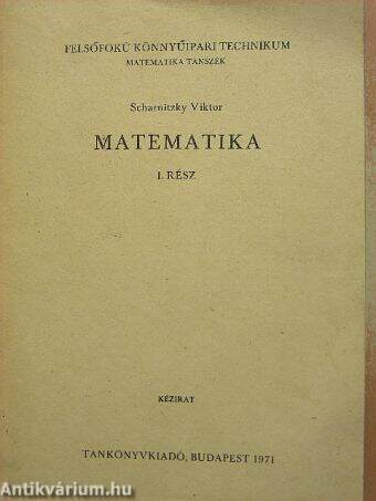 Matematika I.