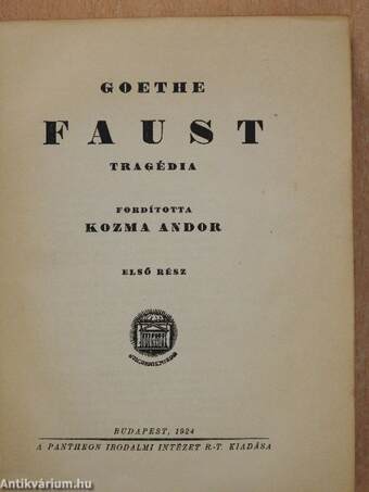 Faust I-II.