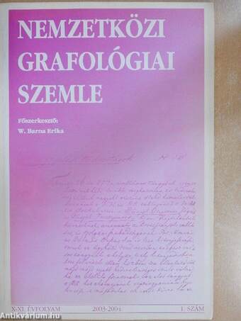 Nemzetközi Grafológiai Szemle 2003-2004/1.