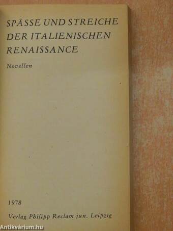 Spässe und Streiche der italienischen Renaissance