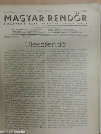 Magyar Rendőr 1936. (nem teljes évfolyam)