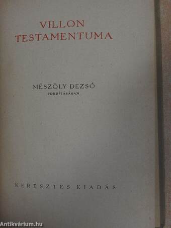 Villon testamentuma