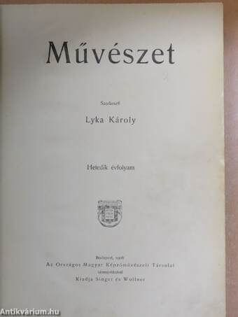 Művészet 1908/1-6.