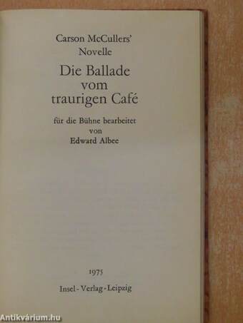 Die Ballade vom traurigen Café