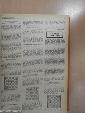 Magyar sakkélet 1969. (nem teljes évfolyam)/1970-1971. január-december