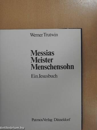 Messias Meister Menschensohn