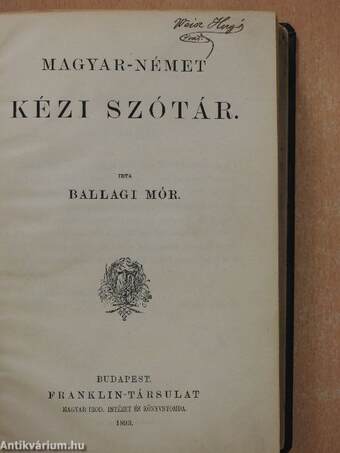 Magyar-német kézi szótár