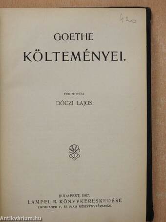 Goethe költeményei