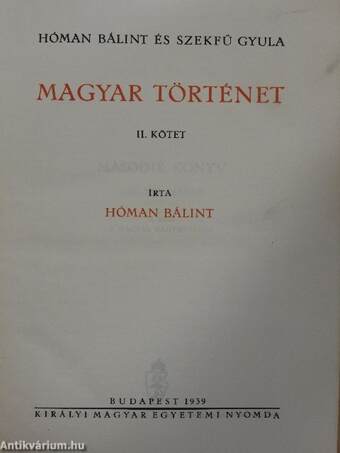 Magyar történet II.