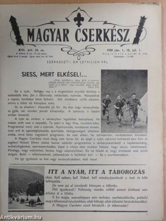 Magyar Cserkész 1935. junius 1-15., julius 1.