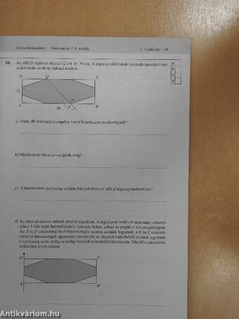 Felvételi gyakorlófeladatok matematikából 8.