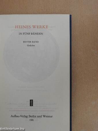 Heines werke in fünf Bänden I.