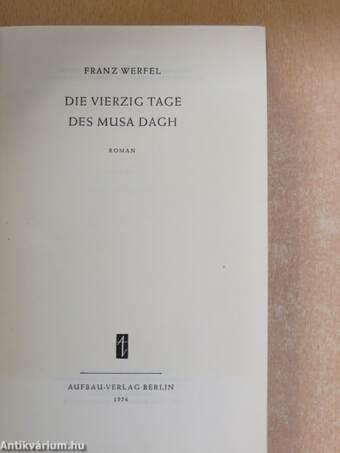 Die vierzig Tage des Musa Dagh