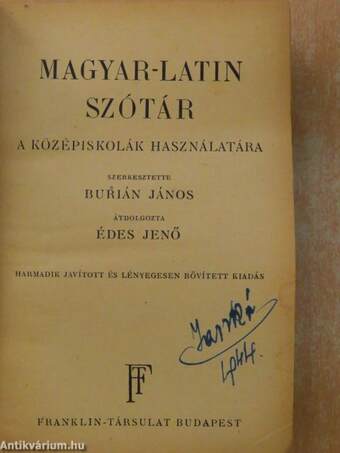 Magyar-latin szótár