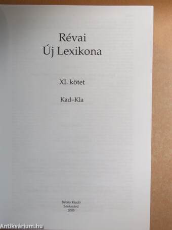 Révai új lexikona 11. (töredék)