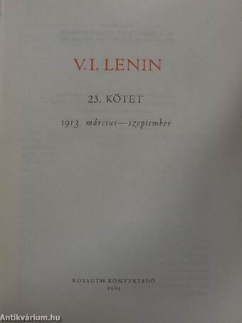 V. I. Lenin összes művei 23.