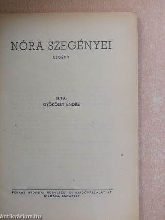 Nóra szegényei