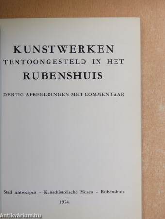 Kunstwerken tentoongesteld in het Rubenshuis