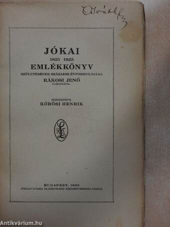 Jókai emlékkönyv