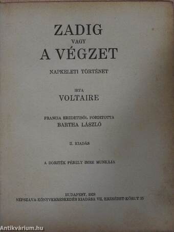 Zadig vagy a végzet