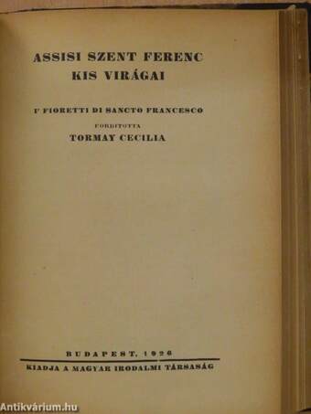 Mohács Magyarországa/Michelangelo élete/Magyar Anonymus/Assisi Szent Ferenc kis virágai/A Boldog sziget Istene