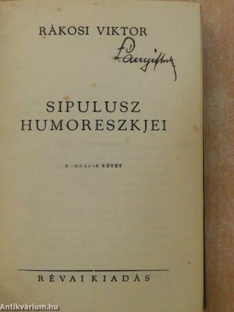 Sipulusz humoreszkjei III.