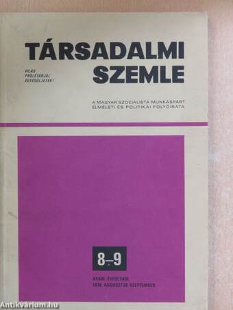 Társadalmi Szemle 1978. augusztus-szeptember