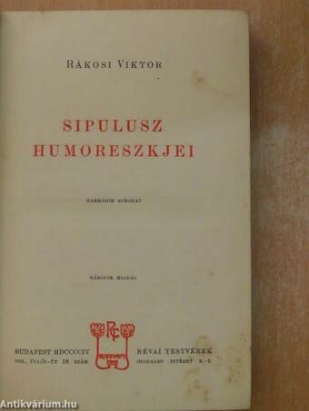 Sipulusz humoreszkjei III.