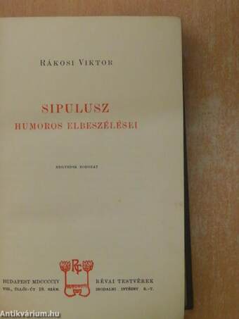 Sipulusz humoros elbeszélései IV.