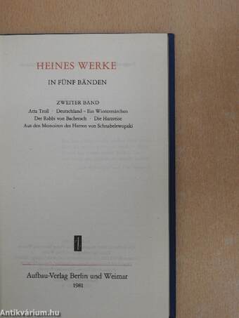 Heines werke in fünf Bänden II.