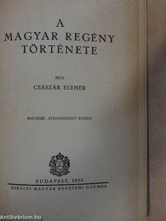 A magyar regény története