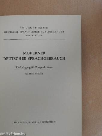 Moderner Deutscher Sprachgebrauch