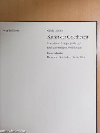 Kunst der Goethezeit