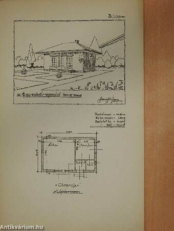 30 kertes-ház terve és látképe (nem teljes)