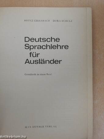 Deutsche Sprachlehre für Ausländer - Grundstufe