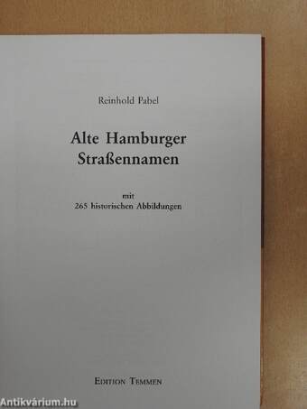 Alte Hamburger Straßennamen