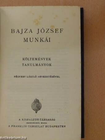 Bajza József munkái