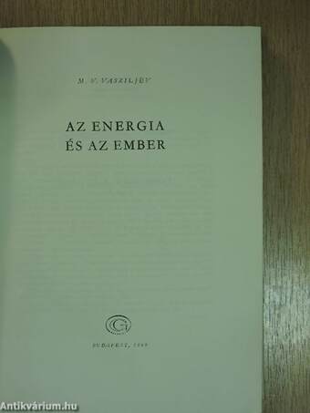 Az energia és az ember