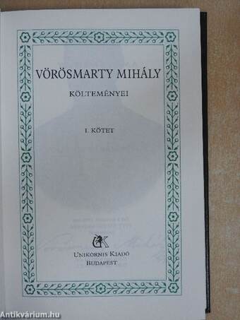 Vörösmarty Mihály költeményei I-III.