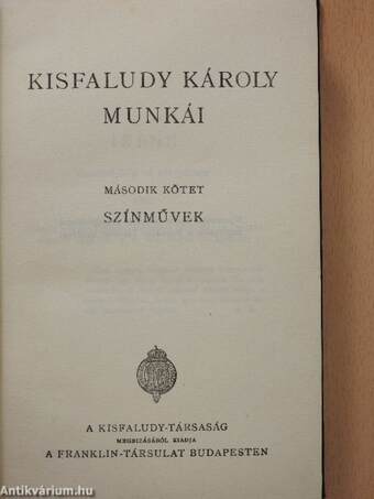 Kisfaludy Károly munkái II.