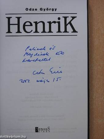 Henrik (dedikált példány)