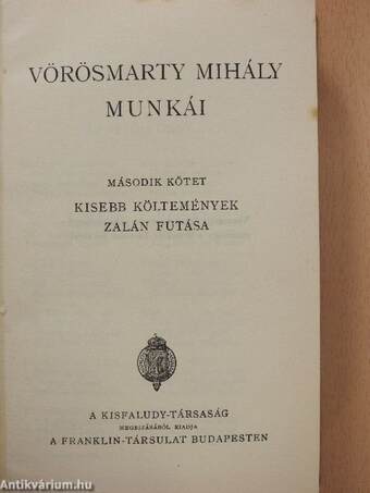 Vörösmarty Mihály munkái II.