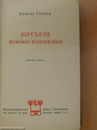 Sipulusz humoros elbeszélései III.