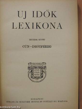 Uj idők lexikona 7. (töredék)