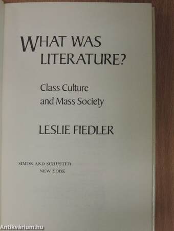 What Was Literature?